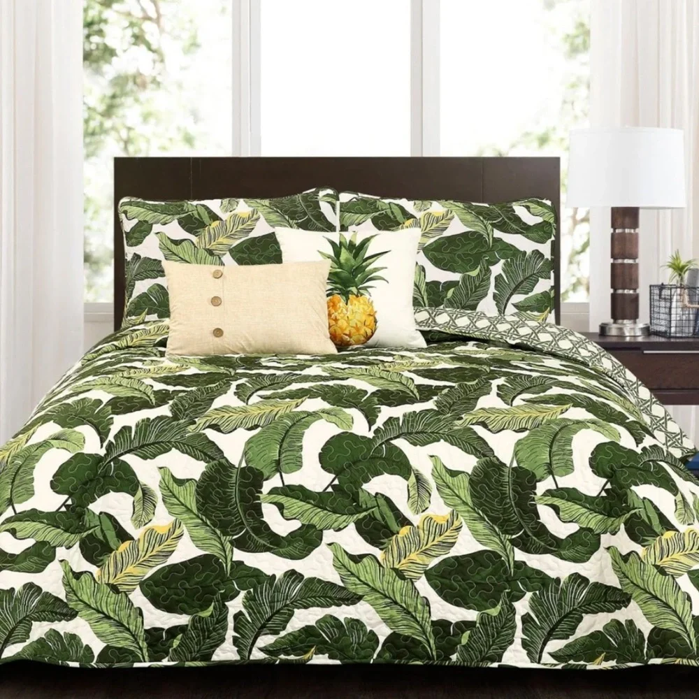 Lush Decor Set of 2 Tropical Accent Pillows - Pineapple & Button Detail